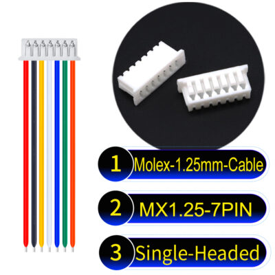 Molex MX1.25mm Picoblade 7-Pin Single-Headed 28AWG UL1571 Cable