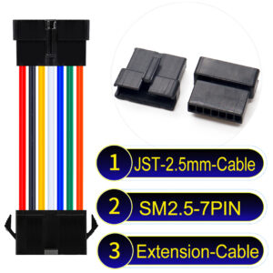 JST 2.5mm SM2.54 7Pin Male Female Extension Cable