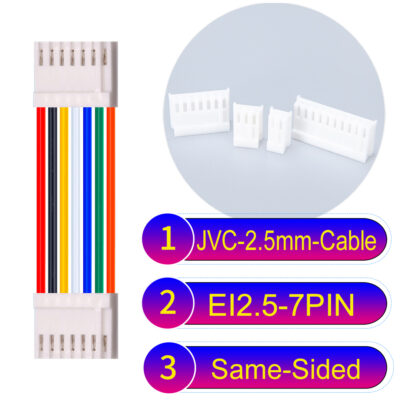 JVC 2.5mm 7-Pin Same-Side-Head 22AWG PVC Cable