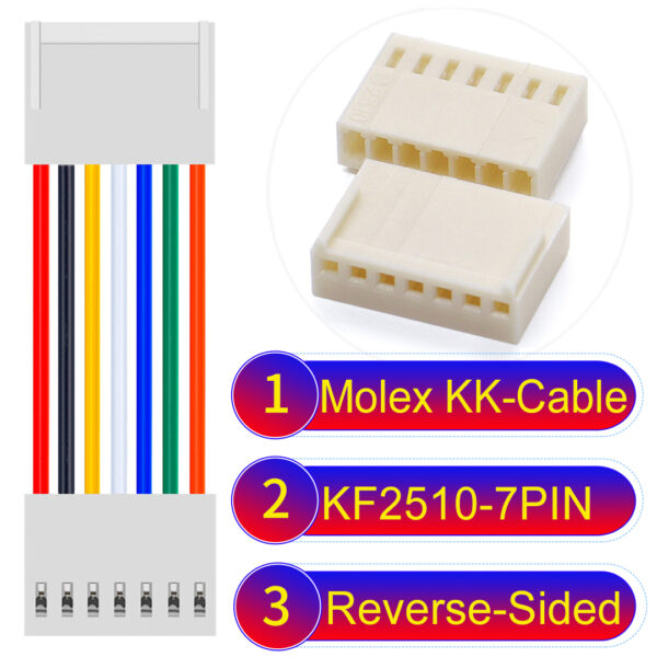 Molex KK-Cable KF2510 7-Pin Reverse-Side-Head PVC Cable