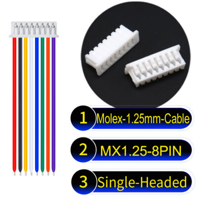Molex MX1.25mm Picoblade 8-Pin Single-Headed 28AWG UL1571 Cable