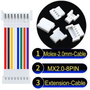Molex MX2.0mm 8-Pin Male Female Extension Cable