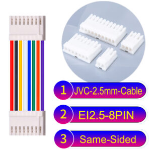 JVC 2.5mm 8-Pin Same-Side-Head 22AWG PVC Cable