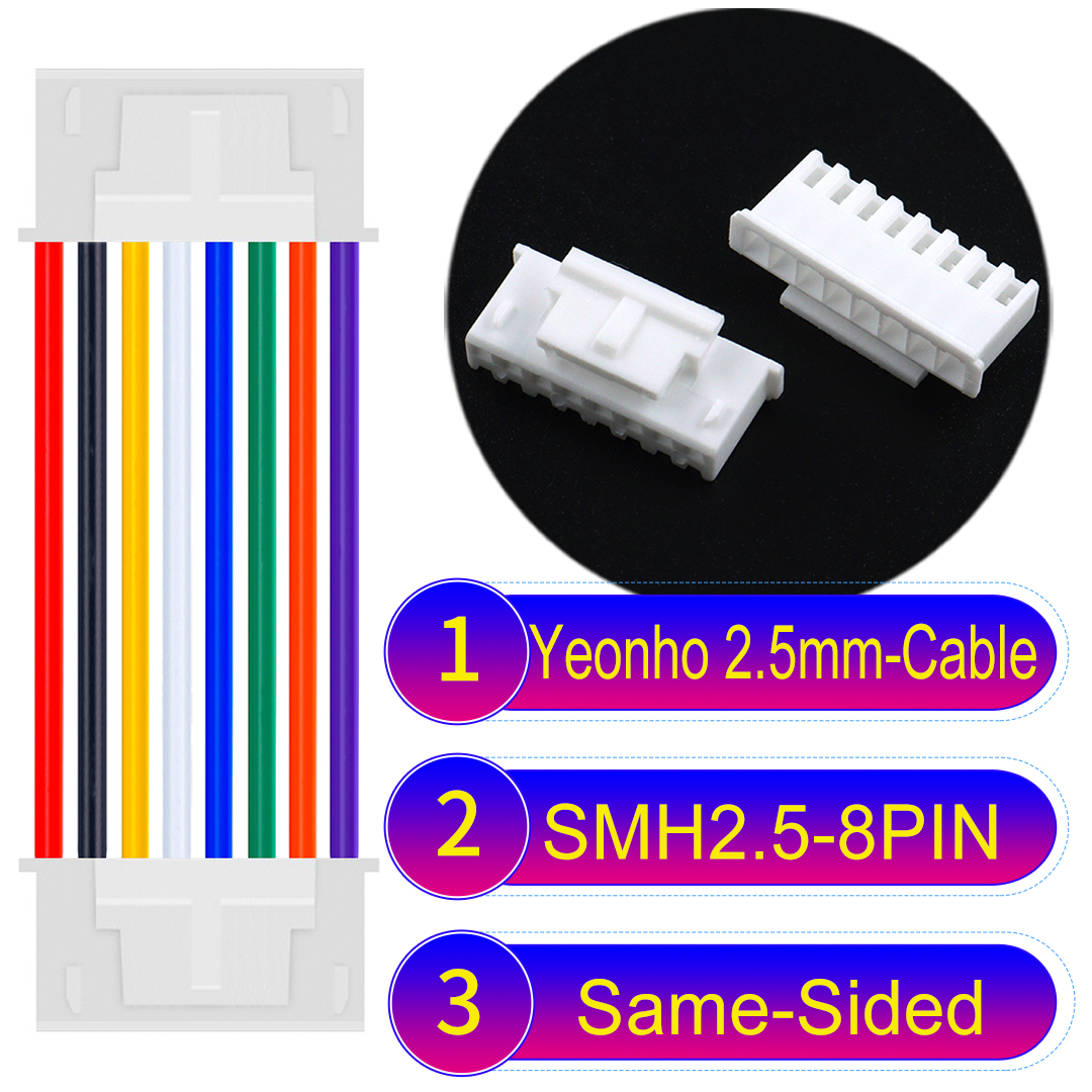 SMH250 8Pin Connector Same-Side-Head Cable yeonho SMH250 8Pin Same-Side-Head Cable