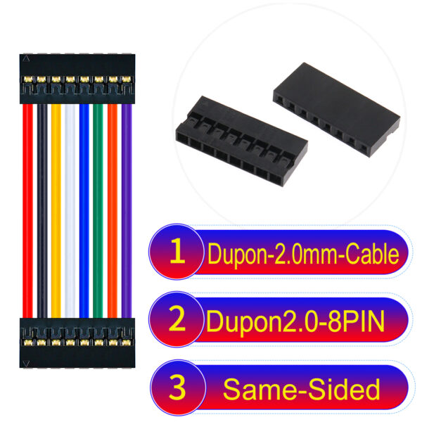 Dupont 2.0mm 8Pin Same-Side-Head Cable