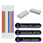 Molex KK 2.54mm MX5264 8Pin Same-Side-Head Cable
