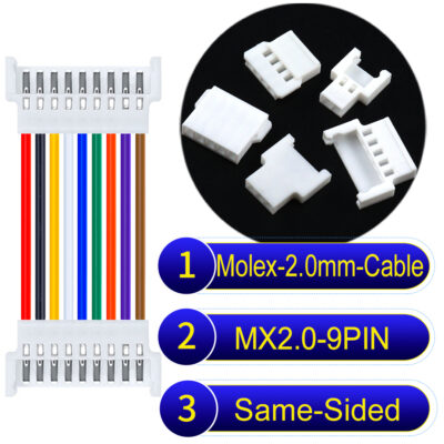 Molex MX2.0mm 9-Pin Female Same-Side-Head Cable