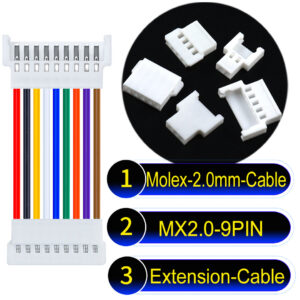 Molex MX2.0mm 9-Pin Male Female Extension Cable