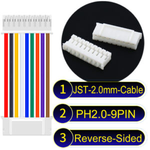 JST 2.0mm PH2.0 9Pin Reverse-Side-Head Cable