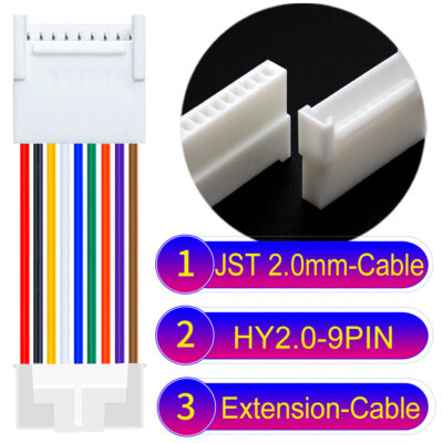 JST HY2.0mm 9-Pin Extension Cable 22AWG PVC Cable