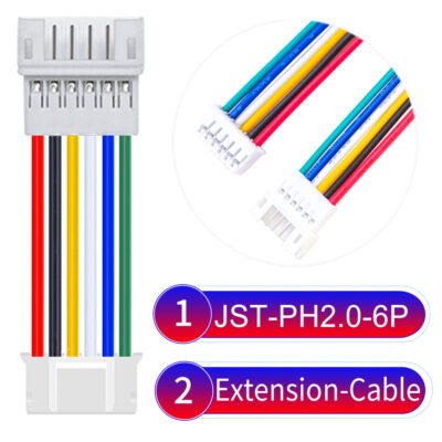 JST 2.0mm PH2.0 6Pin Male Female Extension Cable