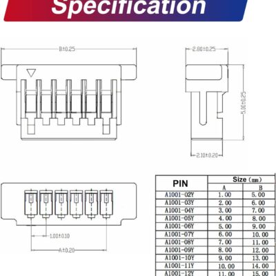 JST SHR1.0 1.0mm housing 2P 3P 4P 5P 6P 7P 8P 9P 10P 12P