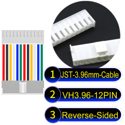 JST VH 12Pin Reverse-Side-Head Cable