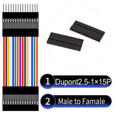 Dupont 2.54mm Male to Female 1×15Pin Cable