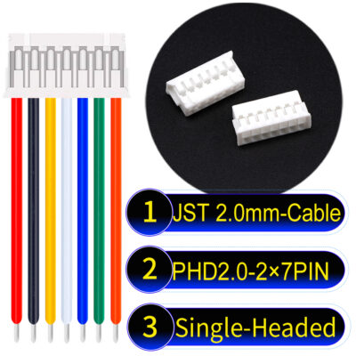 JST PHD2.0 2×7Pin Dual Row Single-Headed Cable