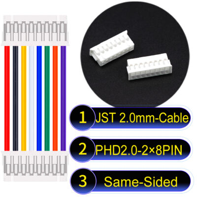 JST PHD2.0 2×8Pin Dual Row Same-Side-Head Cable