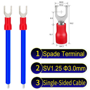 SV1.25 3mm Single-Headed ring terminal 18AWG insulated cable Blue connector