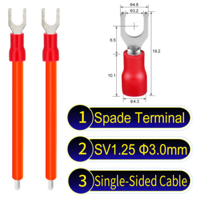 SV1.25 3mm Single-Headed ring terminal 18AWG insulated cable Orange connector