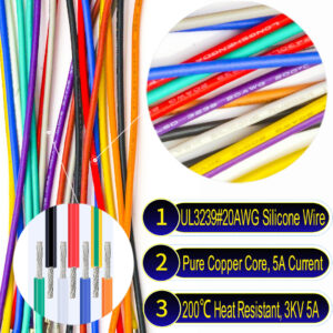 20AWG UL3239 silicone soft wire 3KV 5A Current heat resistant