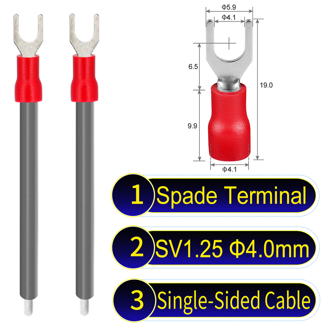 SV1.25 4mm Single-Headed ring terminal single-headed insulated connector cable Grey SV1.25 4mm Single-Headed ring terminal 18AWG insulated cable Grey connector