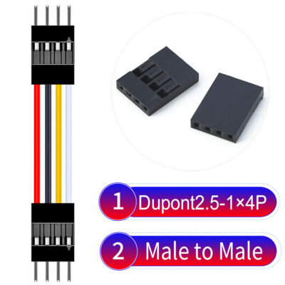 Dupont 2.54mm Male to Male 1×4Pin Cable