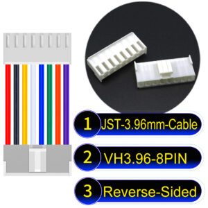 JST VH 8Pin Reverse-Side-Head Cable