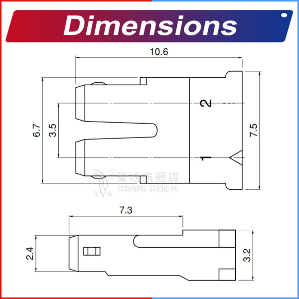 JST BHR3.5 3.5mm Male Housing 2P 3P 4P 5P 6P 7P 8P 9P 10P 12P