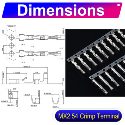 Molex KK 254 Dupont with Lock 2.5mm male Crimp Terminal