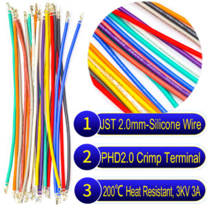 JST PHD 2.0mm pre-crimped terminal silicone cable