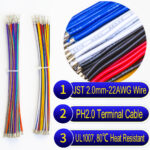 JST PH 2.0mm male-female extension pre-crimped terminal cable