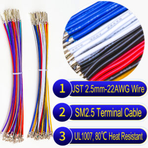 JST SM 2.5mm pre-crimped terminal cable