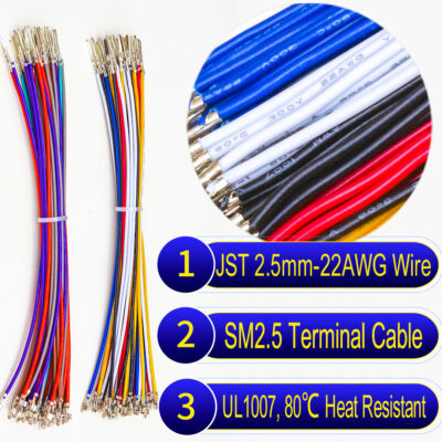 JST SM 2.5mm pre-crimped terminal cable