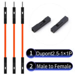 Dupont 2.54mm Male to Female 1Pin Orange Cable