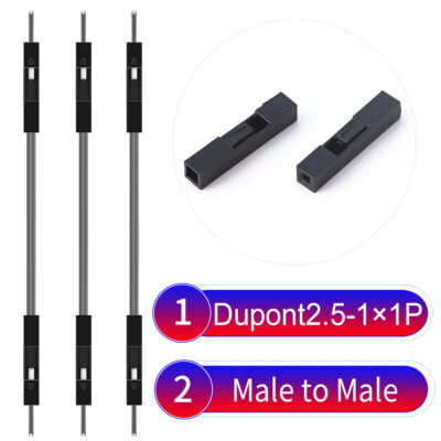 Dupont 2.54mm Male to Male 1Pin Grey Cable