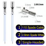 2.8mm single-head spade cable White