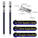 3.8mm spade connectors Single-Headed Cable Black for wiring projects
