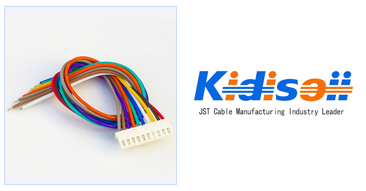 JST XH 10P cable featuring a high-quality 10-pin JST XH connector for stable and secure connections.