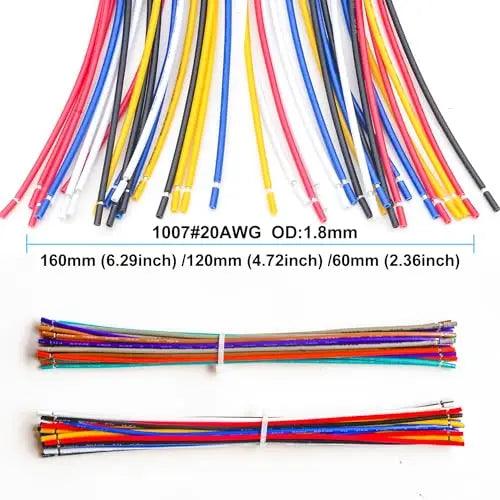 20AWG Stranded Hookup Wire 200Pcs 20 Gauge Tinned Copper Wire PVC 2