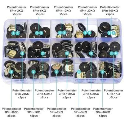 Dial Wheel Potentiometer PCB Mount Assortment Kit 3