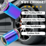 4PCS Bullet Shell Tire Valve Stem Caps, Aluminum Alloy Car Air Stem Cap for Cars, SUV, Trucks, Bikes, Motorcycles, Bicycles - Image 19