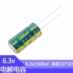 6.3v3300UF 10x20mm  High frequency And Low Resistance 6.3v 3300UF 3300mf 3300MFD 3300uf6.3v 3300mf6.3v 820UF 100UF 2200UF - Image 2
