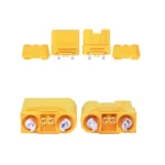 1 Pair Amass XT120 (2+2) 60A Large Current Lipo Battery Connector Male Female Sheathed Plug with Signal Pin for RC UAV FPV Drone - Image 3