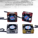 Rocket 25mm 30mm 35mm 40mm 50mm Metal Motor Cooling Fan Fan Heat Sink Fan Cover for 1/10 1/8 1/5 1/12 RC Car Brushless Motor ESC - Image 22