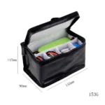 155x115x90mm Fireproof Explosion-Proof Safety Bag Built-in 8 Compartments for RC Model Airplane Helicopter FPV Drone Batteries - Image 5