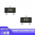 100pcs MMBTA44 3D SMD Transistor MMBTA94 4D Screen Printing NPN SOT23 Transistor A44/A94 - Image 2