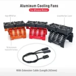 Surpass Rocket Metal Motor Cooling Fan 50mm Double Cool Fans Heat Sink for 1/5 1/8 1/10 RC Car 56112 5692 Motor - Image 3