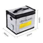 Lipo Battery Safe Bag 215*145*165mm Fireproof Explosionproof Bag RC Lipo Battery Guard Safe Portable Storage Handbag - Image 3
