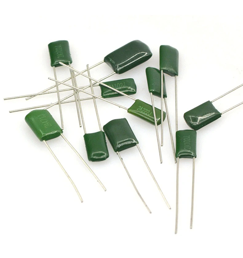 50pcs Polyester Film Capacitor 2A102J 2A103J 2A104J 2A221J 2A222J 2A223J 2A333J 2A472J 2A473J 100v 1NF 10NF 100NF 0.22NF 2.2NF