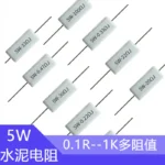 10pcs 5W 5% Cement Resistor Power Resistance 0.47 4.7 47 470 R Ohm  4K7 47K 0.47R 4R7 47R 470R
