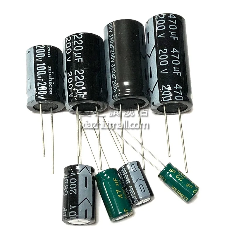 200v 22uf 33uf 47uf 68uf 100uf 220uf 330uf 470uf  Aluminum Electrolytic Capacitors 200wv 200vdc 220v100uf 200v220uf 200v330uf